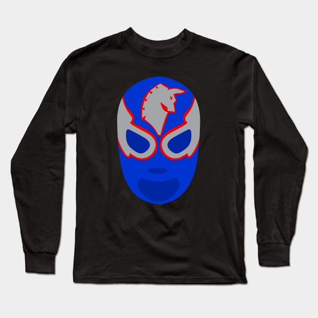 Pegasus Kid Mask Long Sleeve T-Shirt by Slightly Sketchy